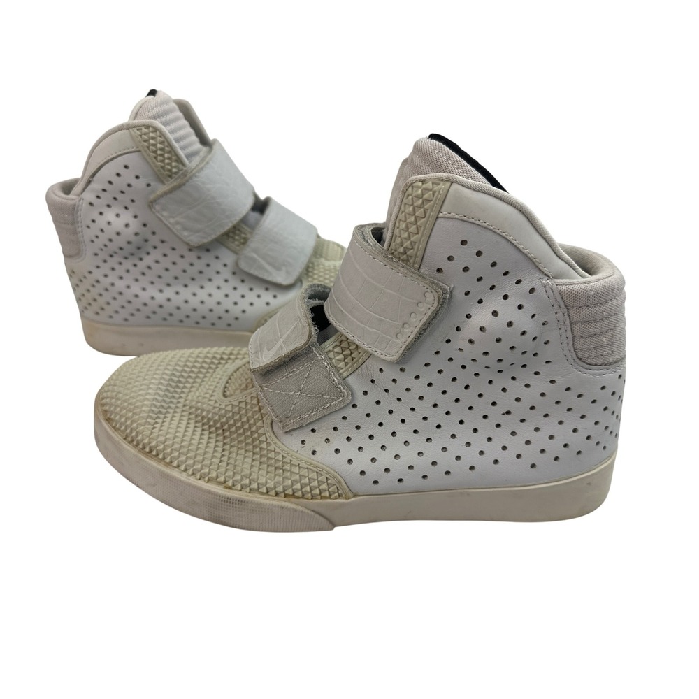 Nike High Top Sneakers 677473-002 Gray‎ Leather Shoes Men's Size 7 Casual